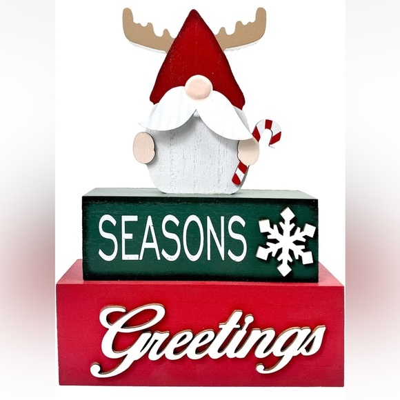 Other - 💜 Santa Claus Gnome Wood Sign Christmas Season's Greetings Decorative Farmhouse